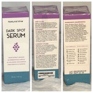 Natural Vine Dark Spot Serum, 30mL/1.0 Fl oz new in box